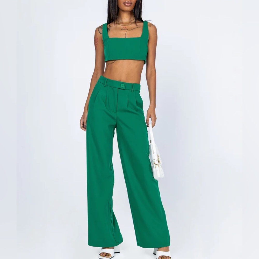 Princess polly crop top wide leg pant set nwot